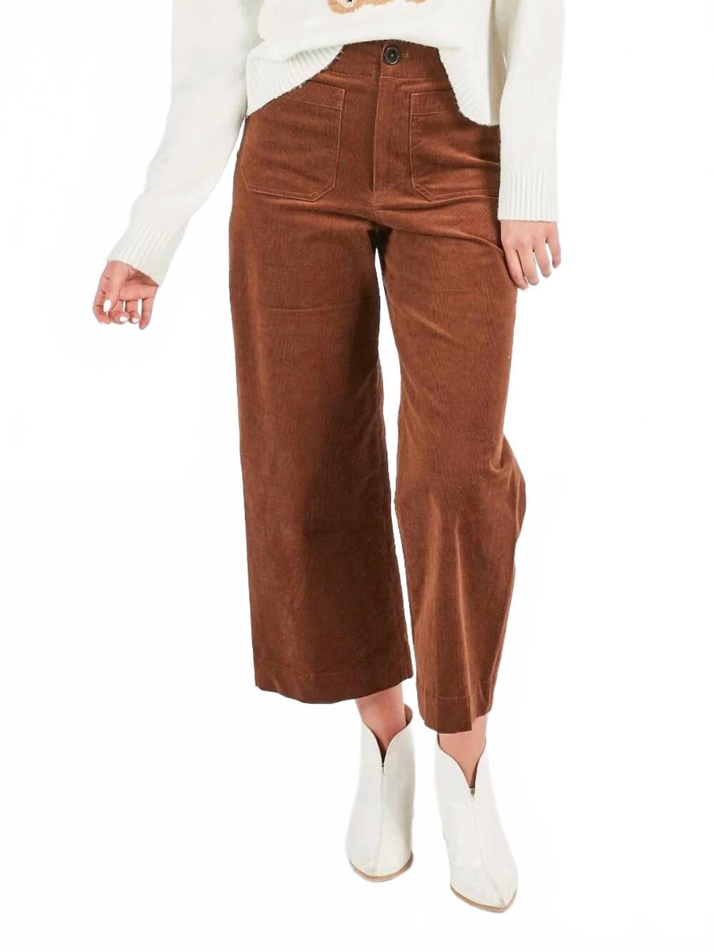 NEW SIMPLY SOUTHERN corduroy wide-leg pants in mocha